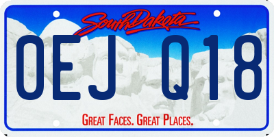 SD license plate 0EJQ18