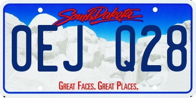 SD license plate 0EJQ28