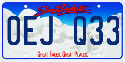 SD license plate 0EJQ33