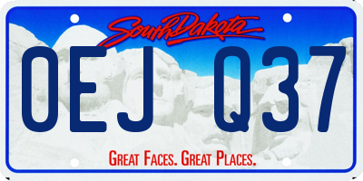 SD license plate 0EJQ37