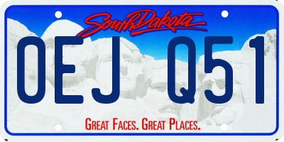 SD license plate 0EJQ51