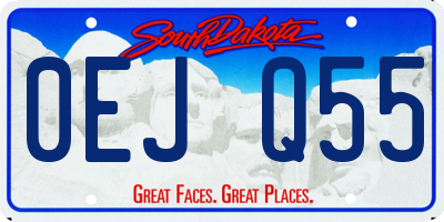SD license plate 0EJQ55