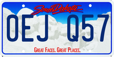 SD license plate 0EJQ57