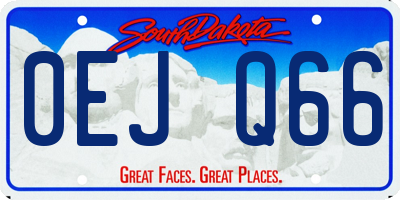 SD license plate 0EJQ66