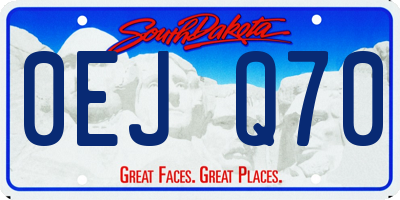 SD license plate 0EJQ70