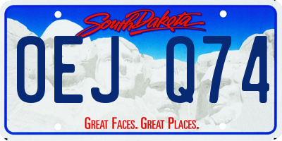 SD license plate 0EJQ74