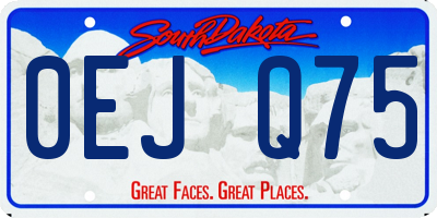 SD license plate 0EJQ75