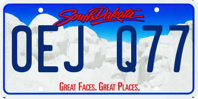 SD license plate 0EJQ77