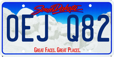 SD license plate 0EJQ82