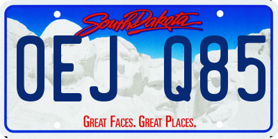 SD license plate 0EJQ85