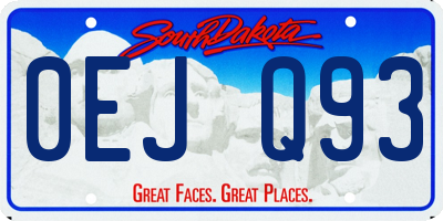 SD license plate 0EJQ93