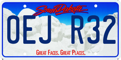 SD license plate 0EJR32