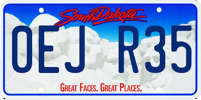 SD license plate 0EJR35