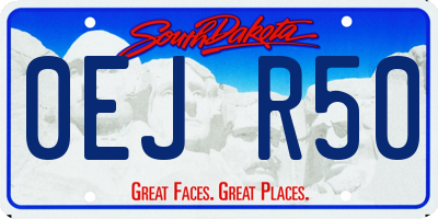 SD license plate 0EJR50