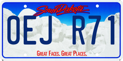 SD license plate 0EJR71