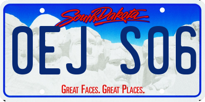 SD license plate 0EJS06
