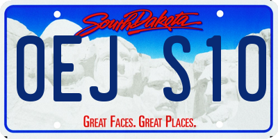 SD license plate 0EJS10
