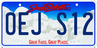 SD license plate 0EJS12