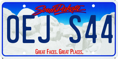 SD license plate 0EJS44