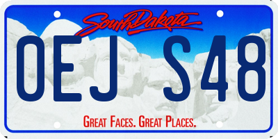 SD license plate 0EJS48