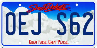 SD license plate 0EJS62