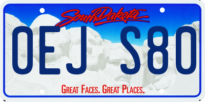 SD license plate 0EJS80