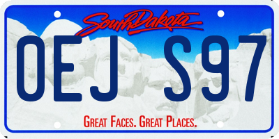SD license plate 0EJS97