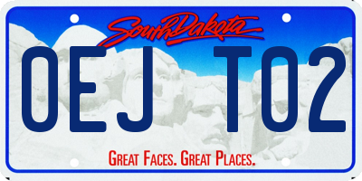 SD license plate 0EJT02