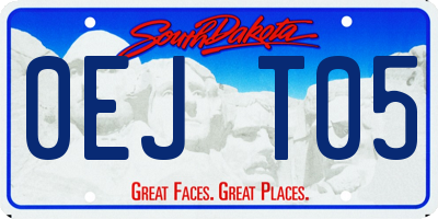 SD license plate 0EJT05