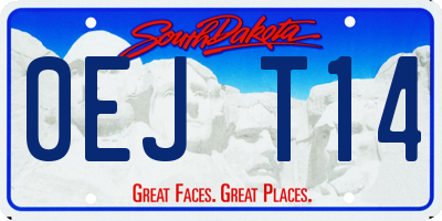 SD license plate 0EJT14