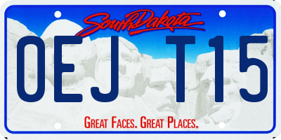 SD license plate 0EJT15