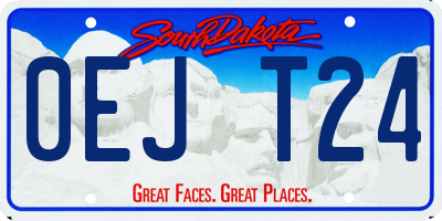 SD license plate 0EJT24