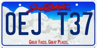 SD license plate 0EJT37