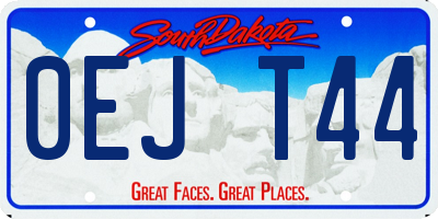 SD license plate 0EJT44