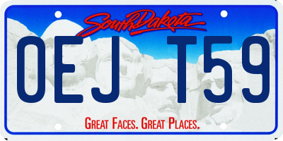 SD license plate 0EJT59