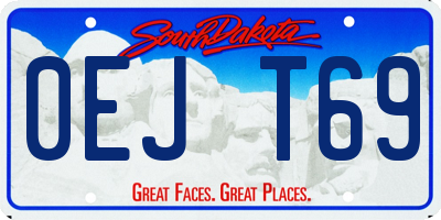 SD license plate 0EJT69