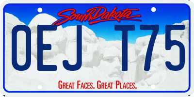 SD license plate 0EJT75