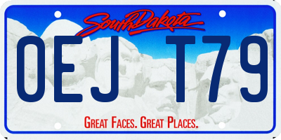 SD license plate 0EJT79