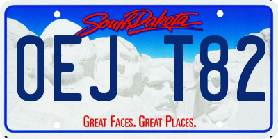 SD license plate 0EJT82