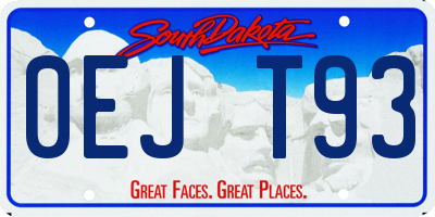 SD license plate 0EJT93