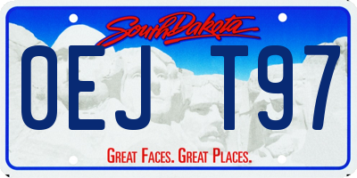 SD license plate 0EJT97