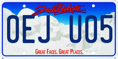 SD license plate 0EJU05