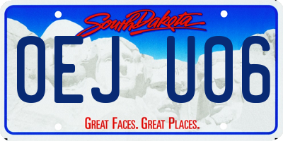 SD license plate 0EJU06