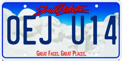 SD license plate 0EJU14