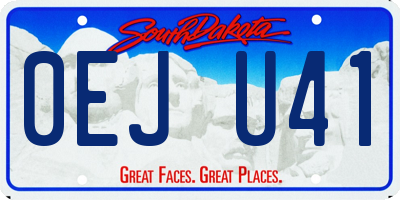 SD license plate 0EJU41