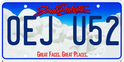 SD license plate 0EJU52