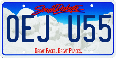 SD license plate 0EJU55