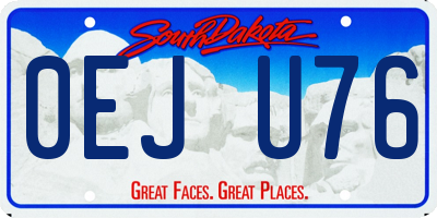 SD license plate 0EJU76