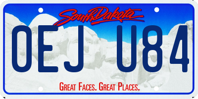 SD license plate 0EJU84