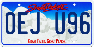 SD license plate 0EJU96